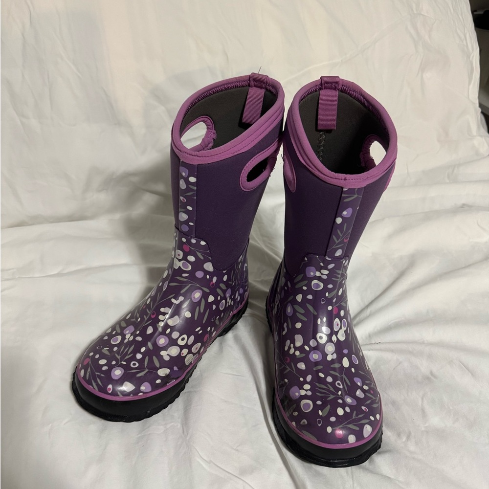 Bogs Purple Rain & Snow Boots with Glitter